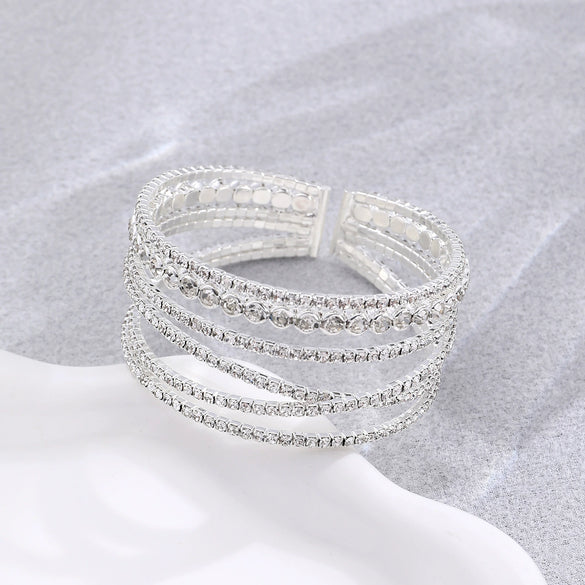 Bracelet Jewelry Alloy Geometric Rhinestone Electroplated