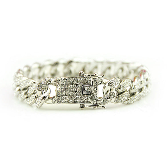 Bracelet Jewelry Alloy Rhinestone Geometric Punk Style Electroplating