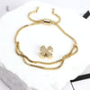 Bracelet Jewelry Gold Plated Geometric Letters Inlaid Zircon Electroplating