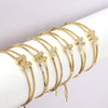 Bracelet Jewelry Gold Plated Geometric Letters Inlaid Zircon Electroplating