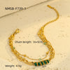 Bracelet Jewelry Multilayer Stacked Inlaid With Natural Stone Titanium Steel Stainless Steel 18K Electroplated Nonfading For Women