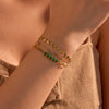 Bracelet Jewelry Multilayer Stacked Inlaid With Natural Stone Titanium Steel Stainless Steel 18K Electroplated Nonfading For Women