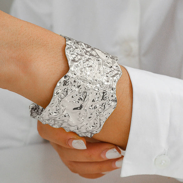 Bracelet Jewelry Punk Alloy Geometric Electroplating Irregular Opening