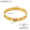 Bracelet Jewelry 316L Stainless Steel Glass Stone Zircon Plated 18K Real Gold Christmas Snowflake Design