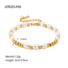 Bracelet Jewelry Stainless Steel Minimalist Geometric Electroplating Pearl Women's