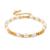 Bracelet Jewelry Stainless Steel Minimalist Geometric Electroplating Pearl Women's