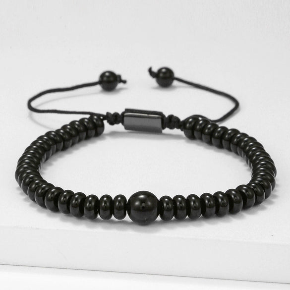 Bracelet Jewelry Stone Hand Woven Round Beaded Unisex Exotic Style