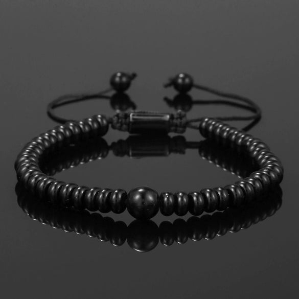 Bracelet Jewelry Stone Hand Woven Round Beaded Unisex Exotic Style