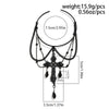 Bracelet Legchain Metal Crystal Open Arm Black Butterfly Multi Layer With Cross Pattern Electroplated