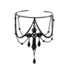 Bracelet Legchain Metal Crystal Open Arm Black Butterfly Multi Layer With Cross Pattern Electroplated