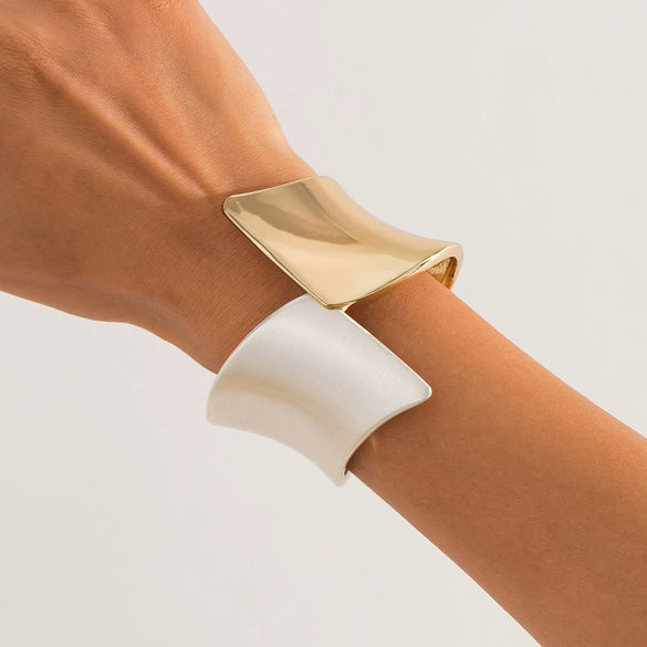 Bracelet Metal Geometric Punk Style Electroplated