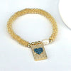 Bracelet Metal Heart Shaped Microinlay Love Rectangular Zirconium Beaded Unisex And Women's