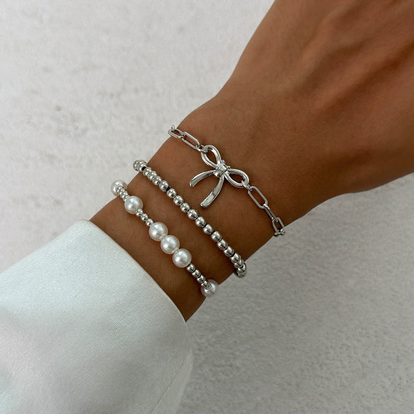 Bracelet Metal Heart Star Bow Shape Electroplating For Women