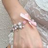 Bracelet Metal Imitation Pearl Bow Heartshaped Strawberry Geometric Star Electroplated Women's