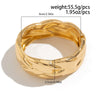 Bracelet Metal Imitation Pearl Diamond Encrusted Double Ring Twist Electroplating