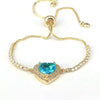 Bracelet Metal Inlaid Zircon Heart Shape Jewelry