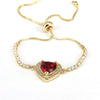 Bracelet Metal Inlaid Zircon Heart Shape Jewelry
