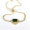 Bracelet Metal Inlaid Zircon Heart Shape Jewelry