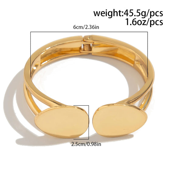 Bracelet Metal Punk Geometric Water Drop Electroplating For Women