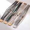 Bracelet Metal Woven Leaf Electroplated Women's