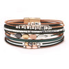 Bracelet Metal Woven Leaf Electroplated Women's