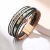 Bracelet Metal Woven Leaf Electroplated Women's