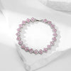 Bracelet Mixed Material Flower Zirconia Design Luxury