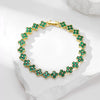 Bracelet Mixed Material Flower Zirconia Design Luxury