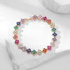 Bracelet Mixed Material Flower Zirconia Design Luxury