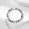 Bracelet Mixed Material Flower Zirconia Design Luxury
