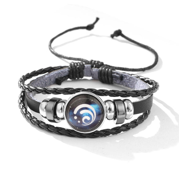 Bracelet Mixed Material Geometric Handmade