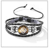 Bracelet Mixed Material Geometric Handmade