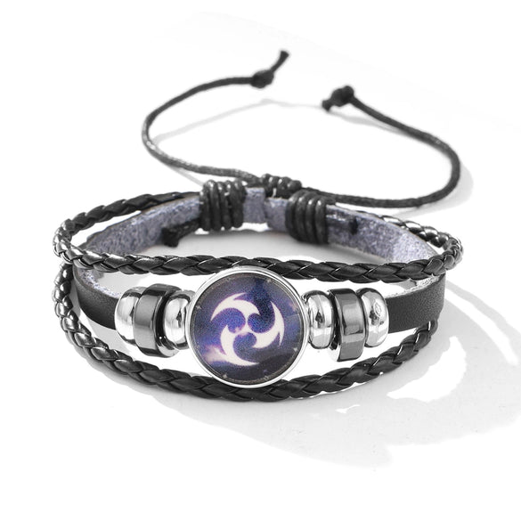 Bracelet Mixed Material Geometric Handmade