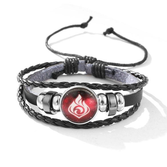 Bracelet Mixed Material Geometric Handmade
