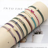 Bracelet Mixed Material Handwoven With Letters Numbers Text Pattern For Women
