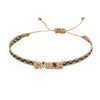 Bracelet Mixed Material Handwoven With Letters Numbers Text Pattern For Women