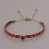 Bracelet Mixed Material Handwoven With Letters Numbers Text Pattern For Women
