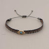 Bracelet Mixed Material Handwoven With Letters Numbers Text Pattern For Women