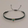 Bracelet Mixed Material Handwoven With Letters Numbers Text Pattern For Women