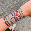 Bracelet Mixed Material Handwoven With Letters Numbers Text Pattern For Women