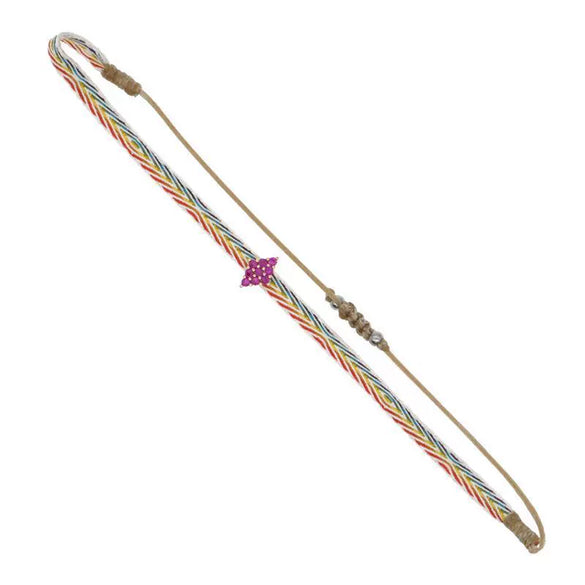 Bracelet Mixed Material Handwoven With Letters Numbers Text Pattern For Women