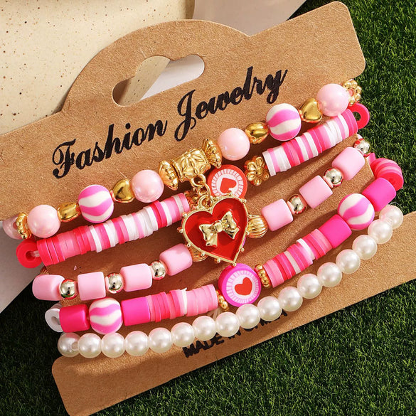 Bracelet Mixed Material Sweet Style Cartoon Characters Handmade