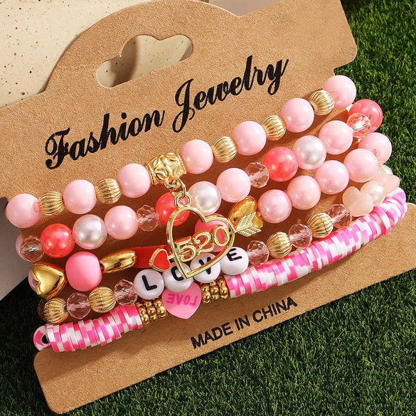 Bracelet Mixed Material Sweet Style Cartoon Characters Handmade