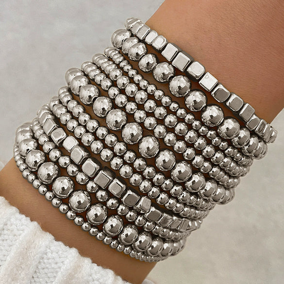 Bracelet Mixed Materials Geometric Electroplating Highend Women's Hand Jewelry