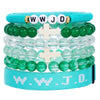 Bracelet Natural Stone Beads Geometric Handmade Cross Charm Faith Friendship Couple Unisex