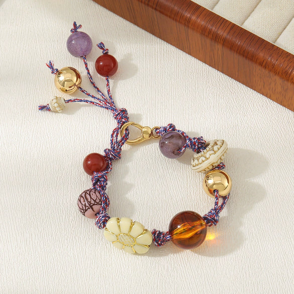 Bracelet Natural Stone Copper Geometric Handmade Jewelry For Women