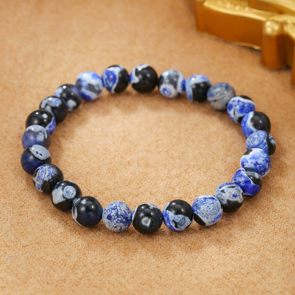 Bracelet Natural Tiger Eye Turquoise Black Gallstone Amethyst Agate Manual Design
