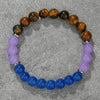 Bracelet Natural Tiger Eye Turquoise Black Gallstone Amethyst Agate Manual Design