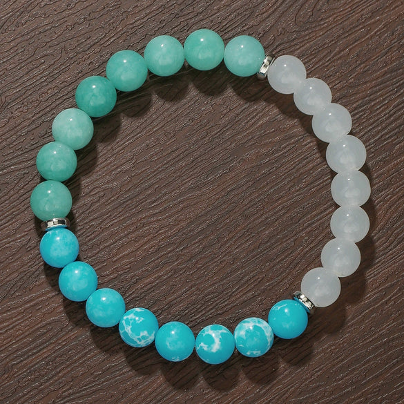 Bracelet Natural Tiger Eye Turquoise Black Gallstone Amethyst Agate Manual Design