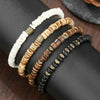 Bracelet Natural Wood Bead Coconut Shell Round Retro Handmade Unisex Hiphop Trendy